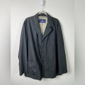 Newport Harbor Classic Black Rain Trench Coat Travel Vacation Office